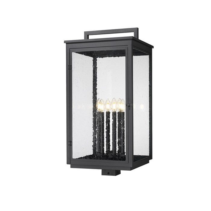 Z-Lite Hartwell 6Lt Outdoor Post Mount/Square, Black/Clear Seedy - 5019PHXXLS-BK