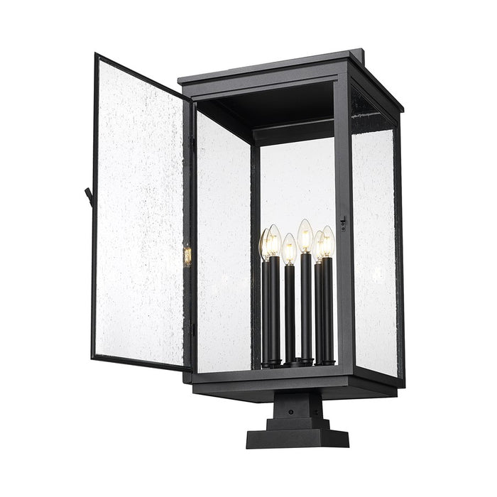 Z-Lite Hartwell 6Lt Outdoor Pier Mount/Square, Black/Seed