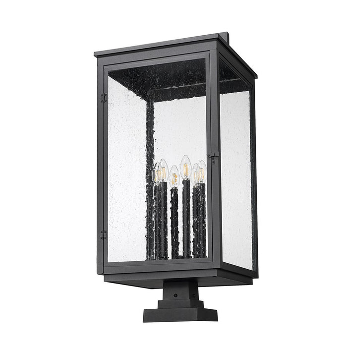 Z-Lite Hartwell 6Lt Outdoor Pier Mount/Square, Black/Seed