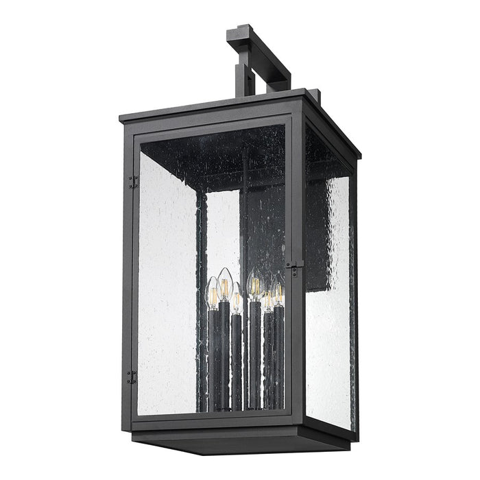 Z-Lite Hartwell 6 Light Outdoor Wall Light, Sand Black/Clear Seedy