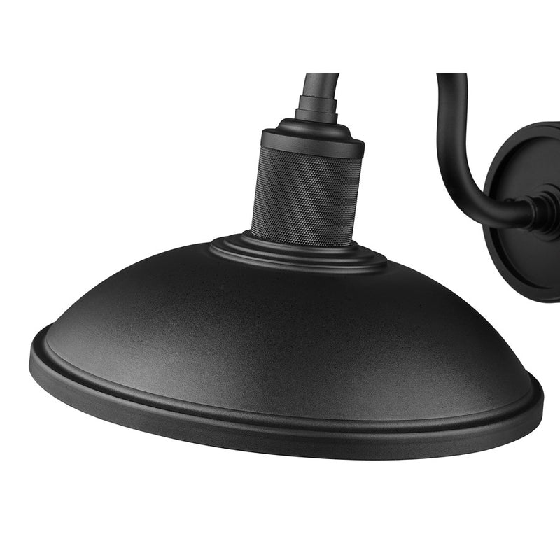 Z-Lite RLM 1 Light 9" Outdoor Wall Light, Sand Black