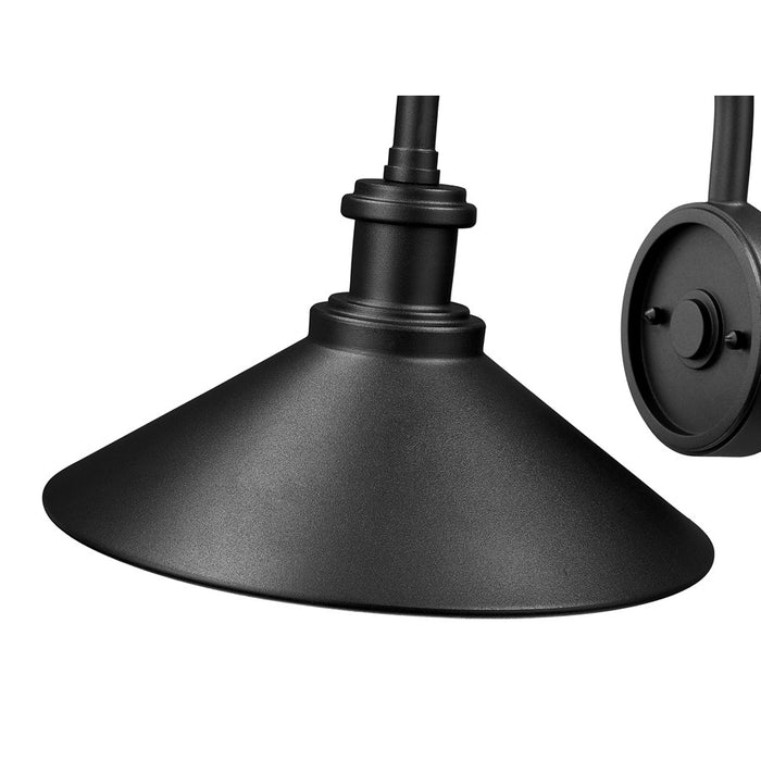 Z-Lite RLM 1 Light 11" Outdoor Wall Light, Sand Black