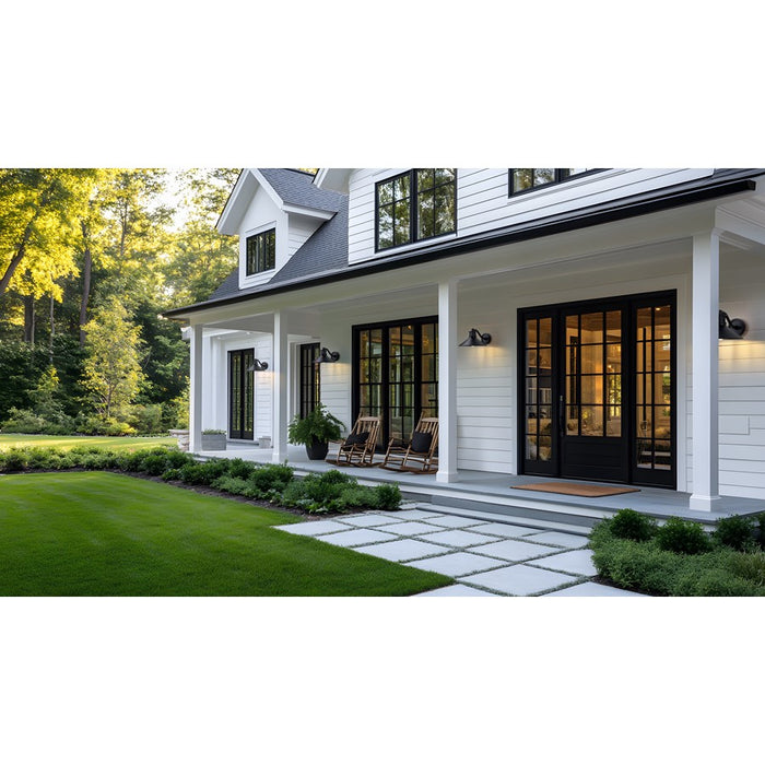 Z-Lite RLM 1 Light 7" Outdoor Wall Light, Sand Black