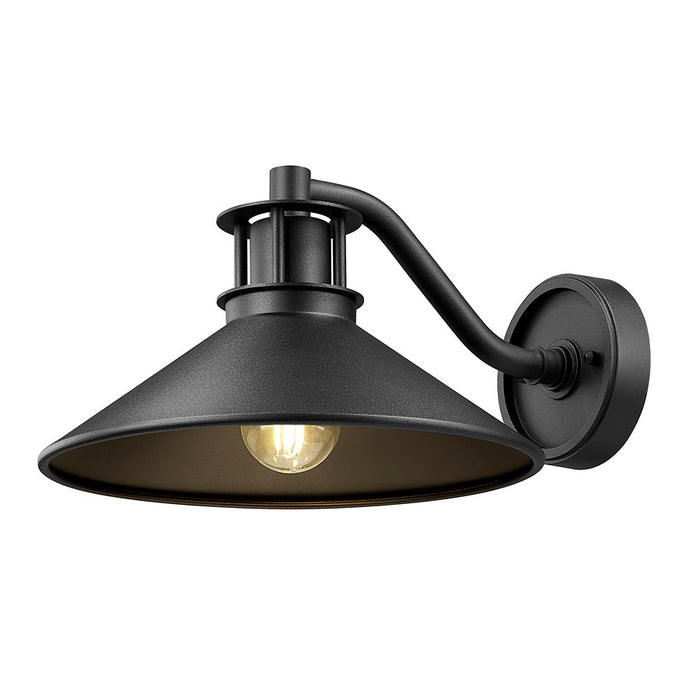 Z-Lite RLM 1 Light 7" Outdoor Wall Light, Sand Black