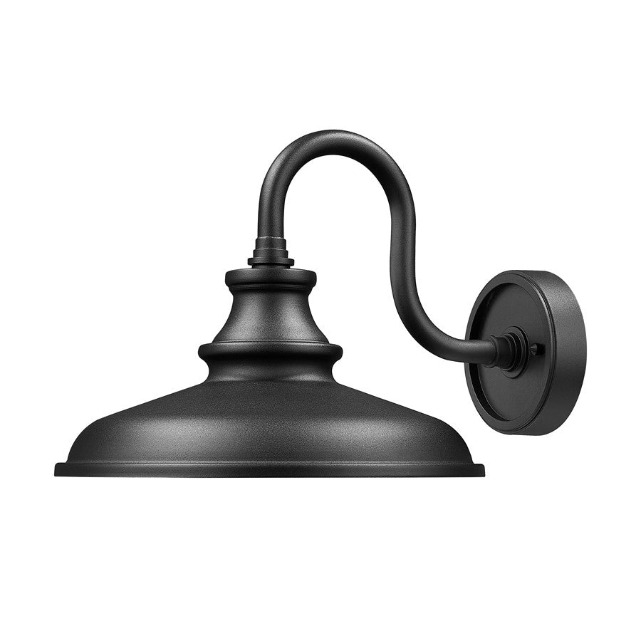 Z-Lite RLM 1 Light 10" Outdoor Wall Light, Sand Black - 5023M-BK