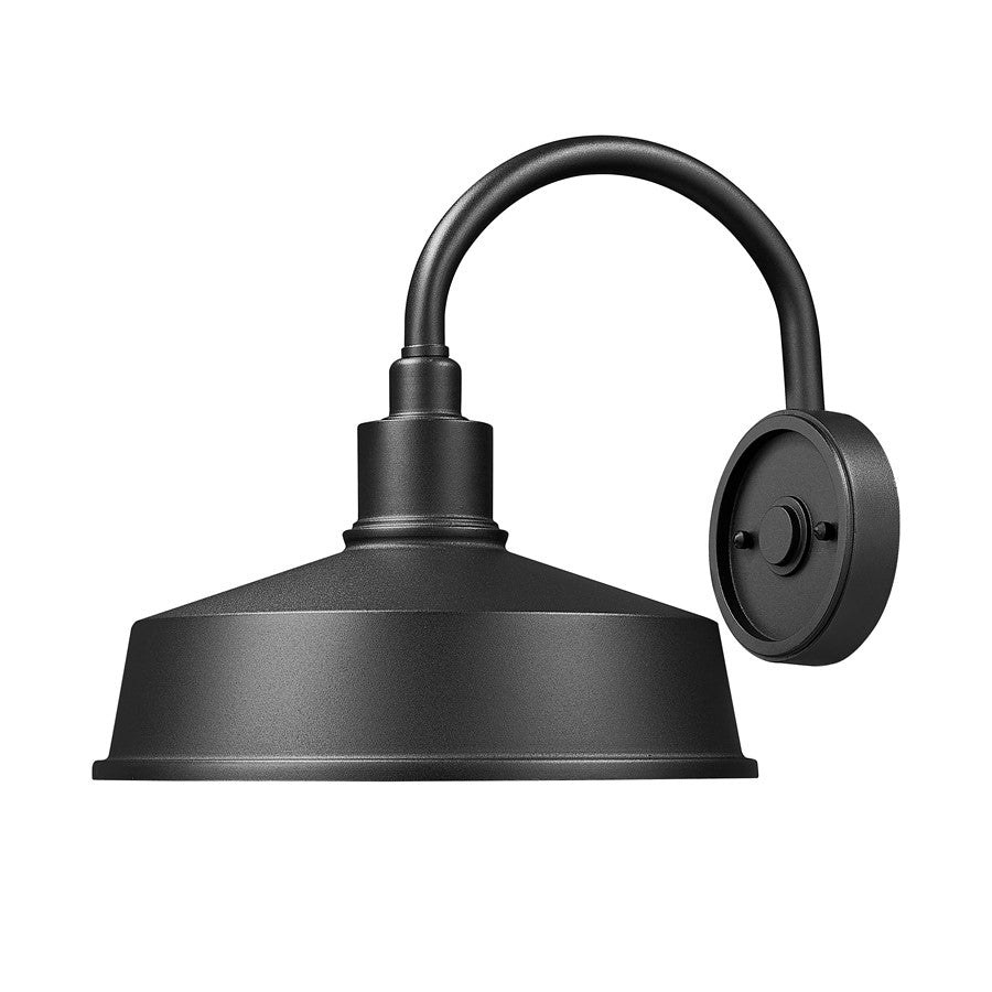 Z-Lite RLM 1 Light 13" Outdoor Wall Light, Sand Black - 5024M-BK