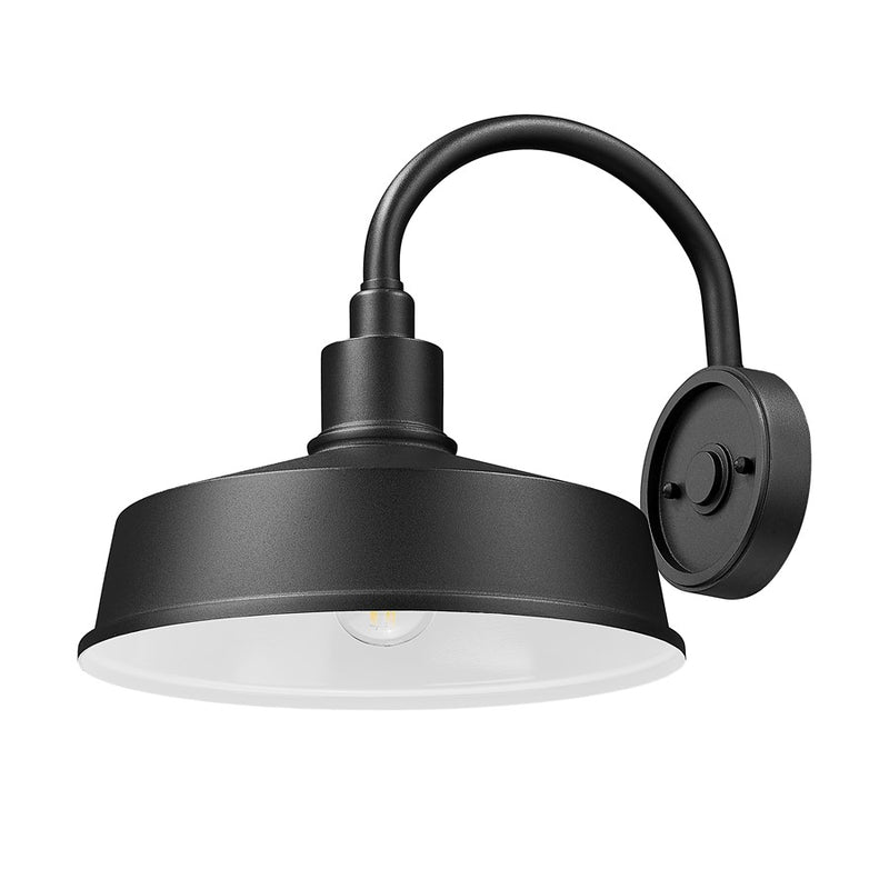 Z-Lite RLM 1 Light 13" Outdoor Wall Light, Sand Black