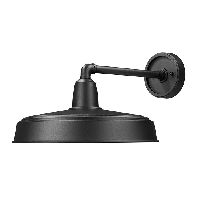 Z-Lite RLM 1 Light 9.5" Outdoor Wall Light, Sand Black - 5025B-BK