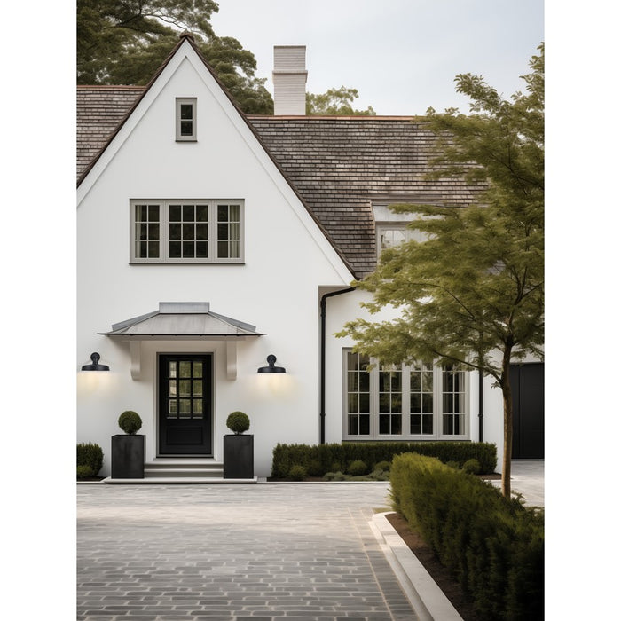 Z-Lite RLM 1 Light 9.5" Outdoor Wall Light, Sand Black