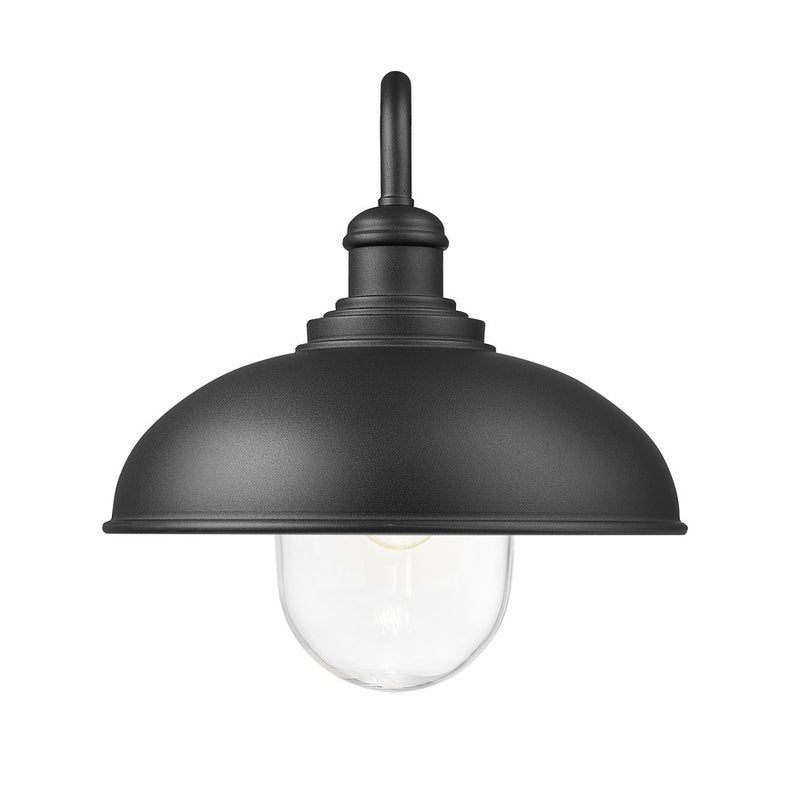 Z-Lite RLM 1 Light 19" Outdoor Wall Light, Sand Black/Clear