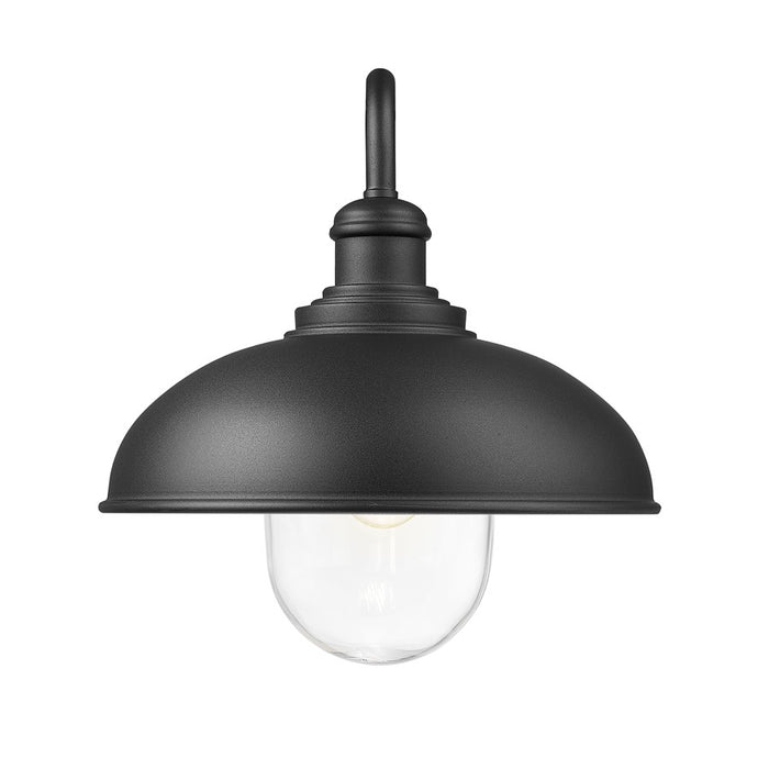 Z-Lite RLM 1 Light 19" Outdoor Wall Light, Sand Black/Clear