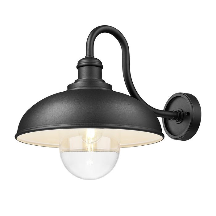 Z-Lite RLM 1 Light 19" Outdoor Wall Light, Sand Black/Clear