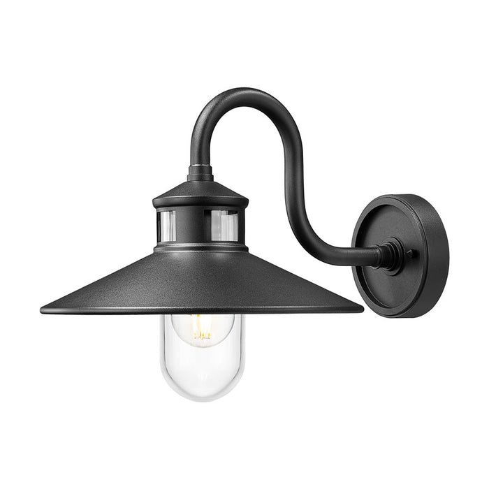 Z-Lite RLM 1 Light 16" Outdoor Wall Light, Sand Black/Clear - 5027M-BK
