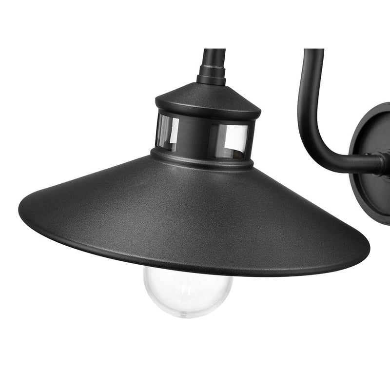 Z-Lite RLM 1 Light 16" Outdoor Wall Light, Sand Black/Clear