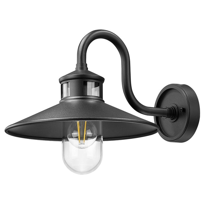 Z-Lite RLM 1 Light 16" Outdoor Wall Light, Sand Black/Clear