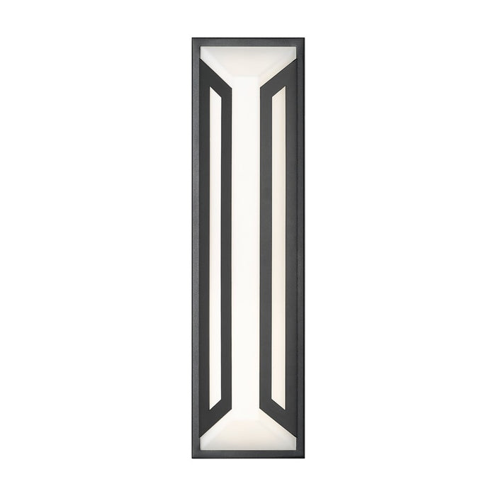 Z-Lite Banff 2Lt 22" Outdoor Wall Light, Sand Black/Opal Etched