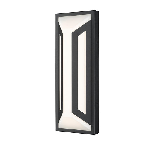 Z-Lite Banff 2Lt 16" Outdoor Wall Light, Sand Black/Opal Etched - 5028M-BK-LED