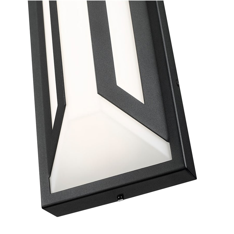 Z-Lite Banff 2Lt 16" Outdoor Wall Light, Sand Black/Opal Etched