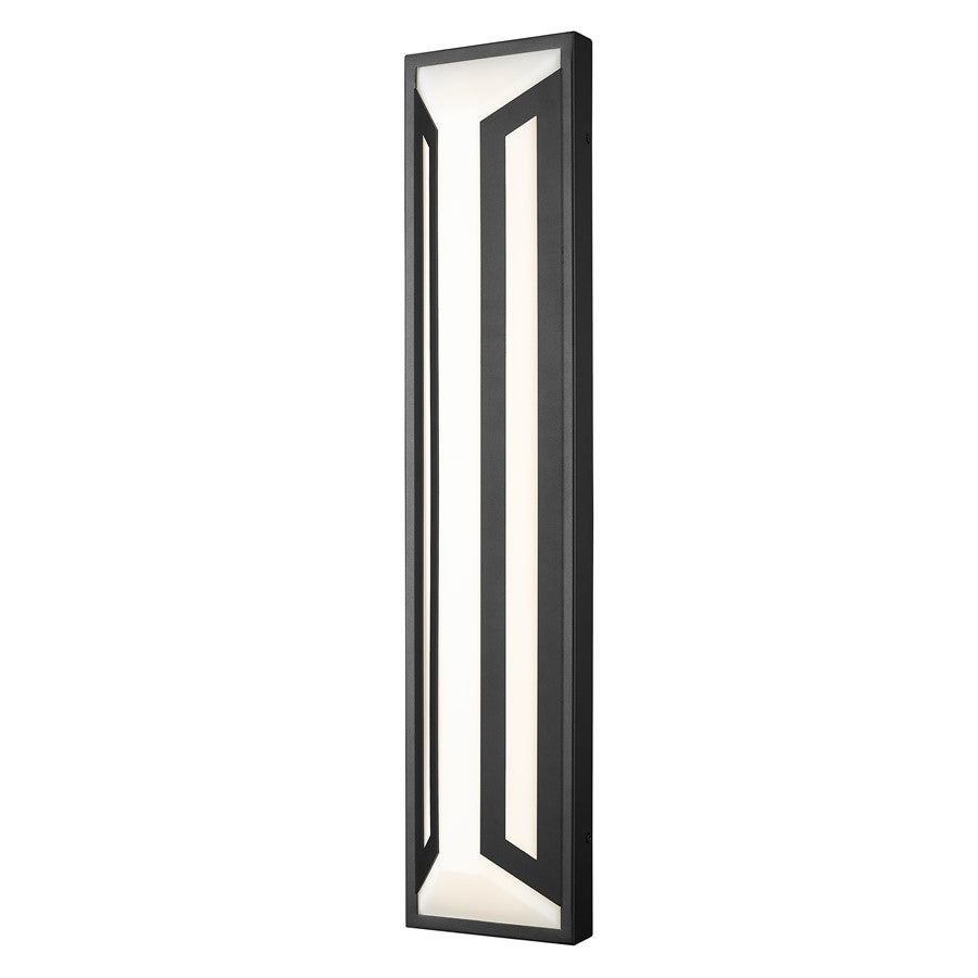 Z-Lite Banff 2Lt 28" Outdoor Wall Light, Sand Black/Opal Etched - 5028XL-BK-LED