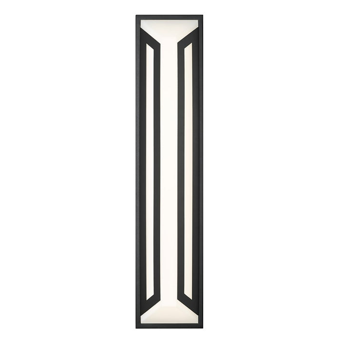 Z-Lite Banff 2Lt 28" Outdoor Wall Light, Sand Black/Opal Etched