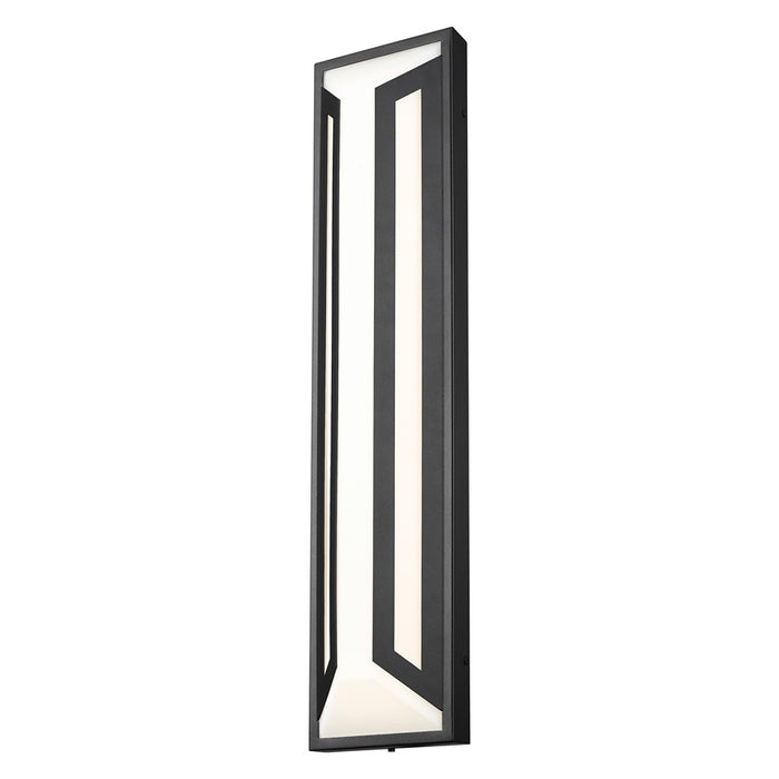 Z-Lite Banff 2Lt 28" Outdoor Wall Light, Sand Black/Opal Etched