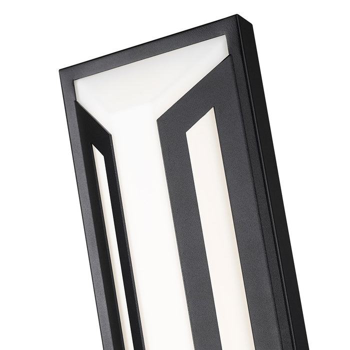 Z-Lite Banff 2Lt 28" Outdoor Wall Light, Sand Black/Opal Etched