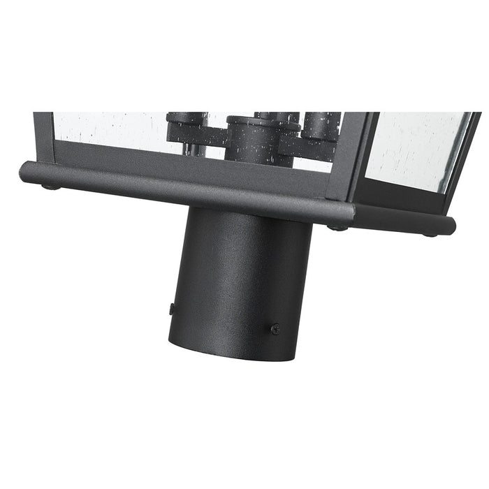 Z-Lite Raphael 3Lt 28" Outdoor Post Mount, Sand Black/Clear Seedy