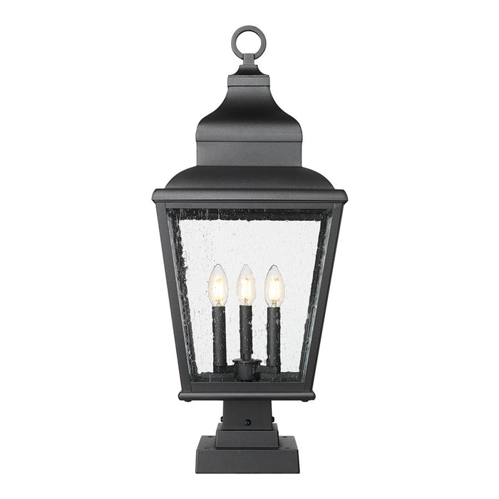 Z-Lite Raphael 3Lt 30" Outdoor Pier Mount/Square, Black/Seed
