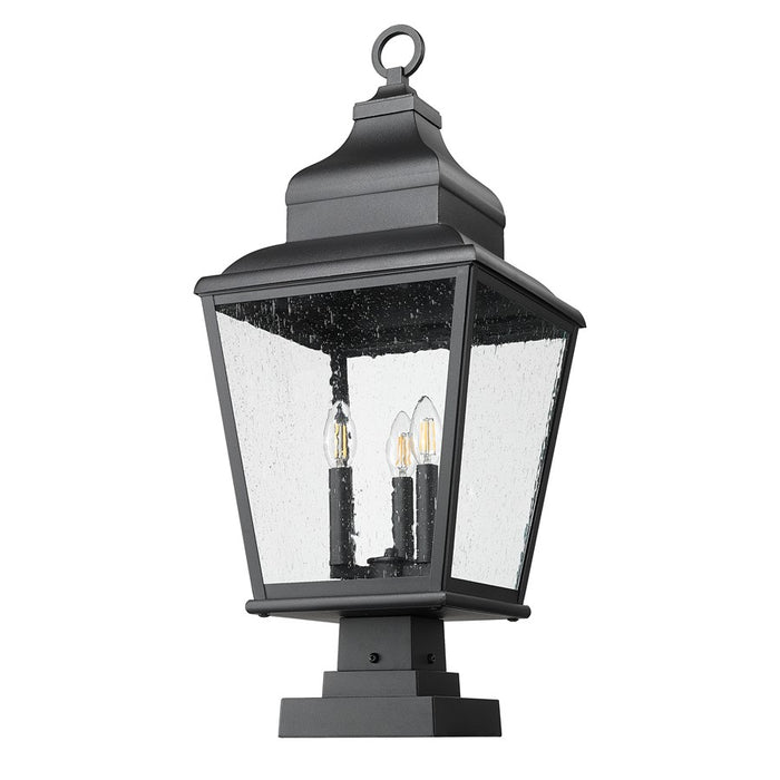 Z-Lite Raphael 3Lt 30" Outdoor Pier Mount/Square, Black/Seed