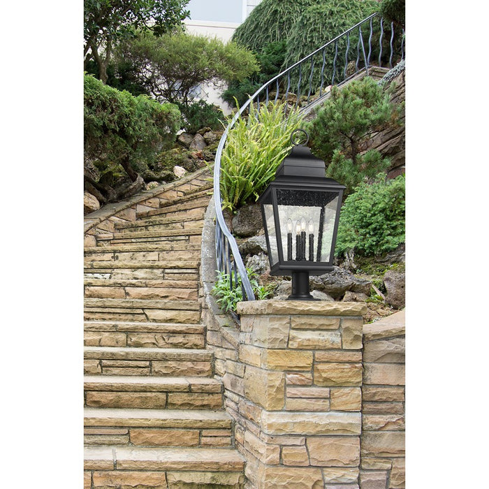 Z-Lite Raphael 4Lt 35" Outdoor Pier Mount, Black/Seed