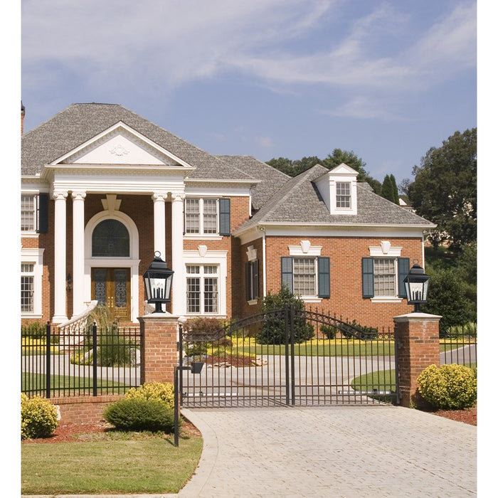 Z-Lite Raphael 4Lt 35" Outdoor Pier Mount, Black/Seed