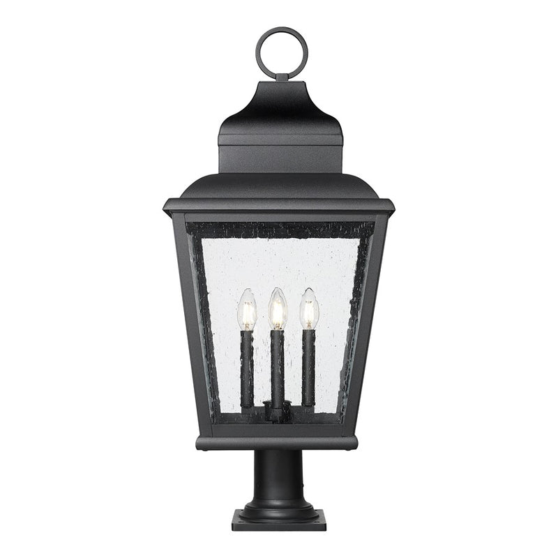 Z-Lite Raphael 4Lt 35" Outdoor Pier Mount, Black/Seed