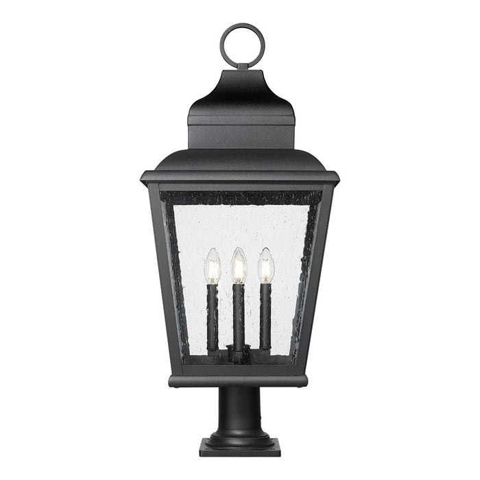 Z-Lite Raphael 4Lt 35" Outdoor Pier Mount, Black/Seed