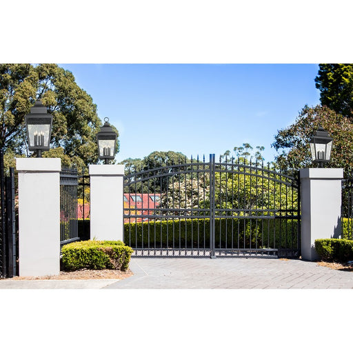 Z-Lite Raphael 5Lt 43" Outdoor Pier Mount, Black/Seed