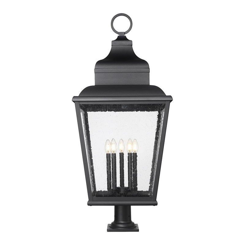 Z-Lite Raphael 5Lt 43" Outdoor Pier Mount, Black/Seed