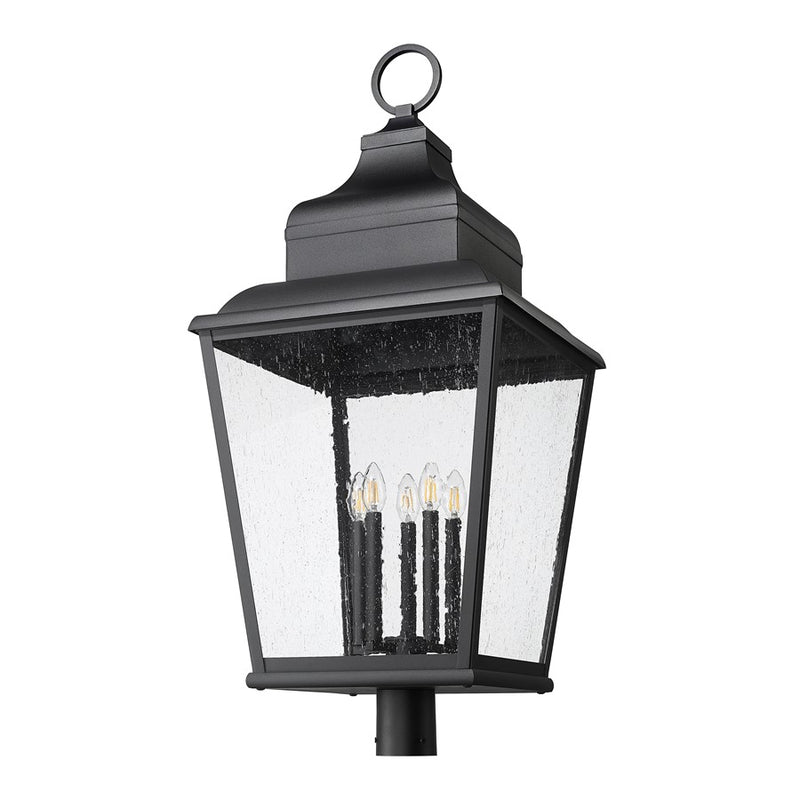 Z-Lite Raphael 5Lt 41" Outdoor Post Mount, Black/Clear Seedy