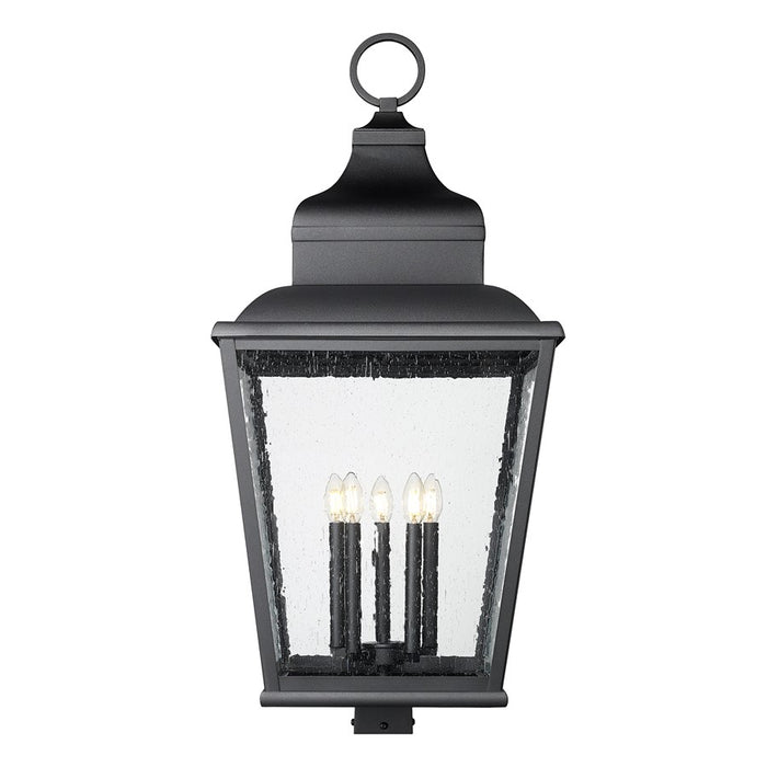 Z-Lite Raphael 5Lt 40" Outdoor Post Mount, Black/Clear Seedy