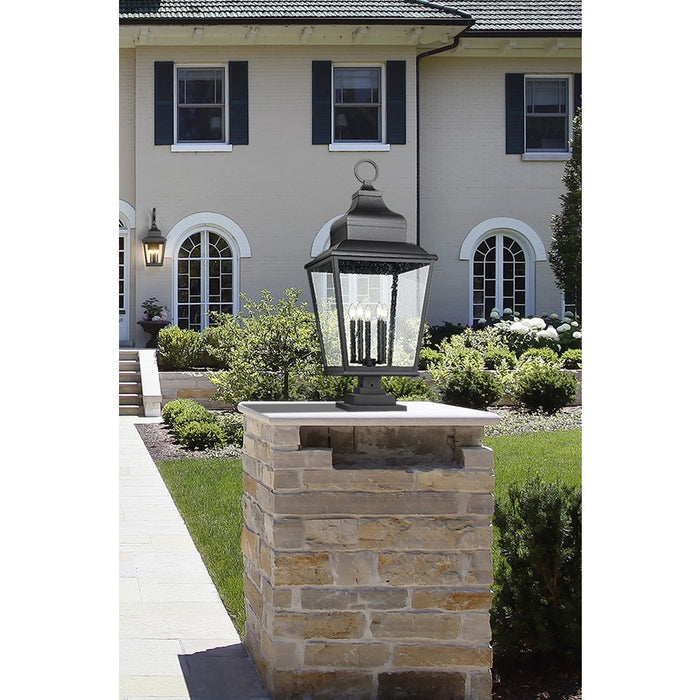 Z-Lite Raphael 5Lt 43" Outdoor Square Pier Mount, Black/Seed