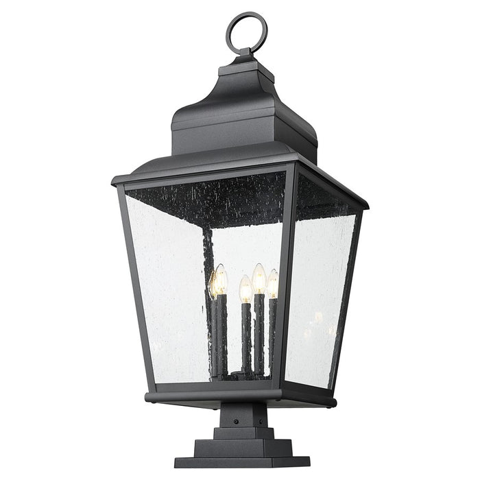 Z-Lite Raphael 5Lt 43" Outdoor Square Pier Mount, Black/Seed