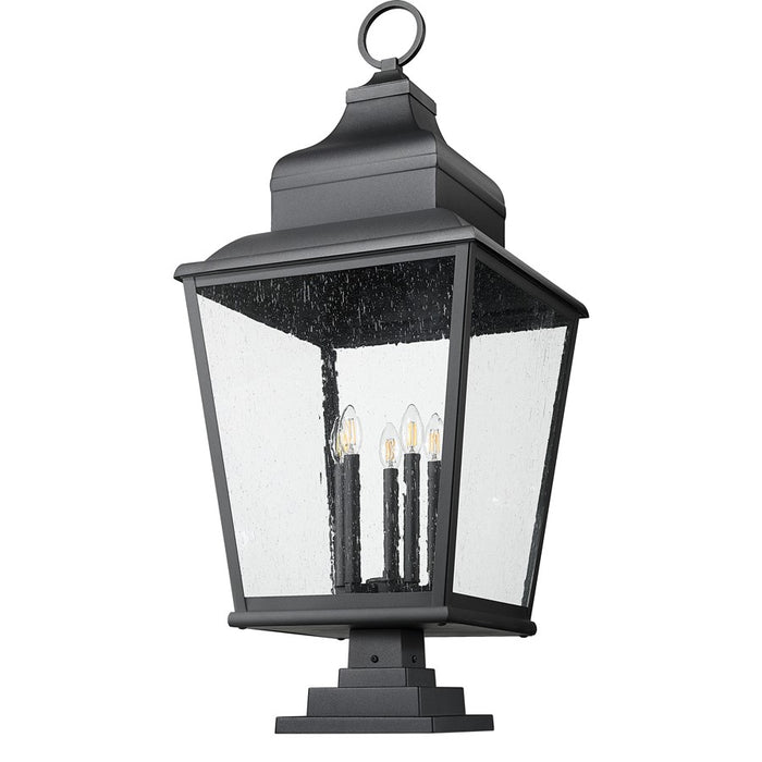 Z-Lite Raphael 5Lt 43" Outdoor Square Pier Mount, Black/Seed