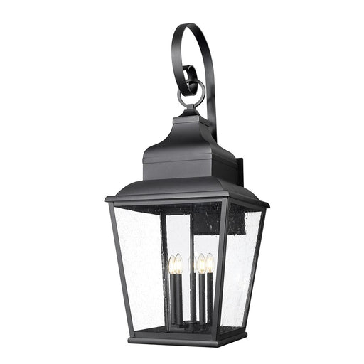 Z-Lite Raphael 5 Light Outdoor Wall Light, Sand Black/Clear Seedy - 5029XXL-BK
