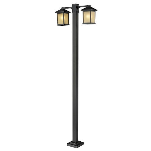 Z-Lite Holbrook 2 Light Outdoor Post, Oil Rubbed Bronze, Tinted - 507-2-536P-ORB