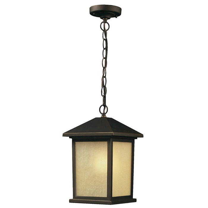 Z-Lite Holbrook Outdoor Chain Light, 8x13.5", Bronze, Tinted Seed - 507CHM-ORB