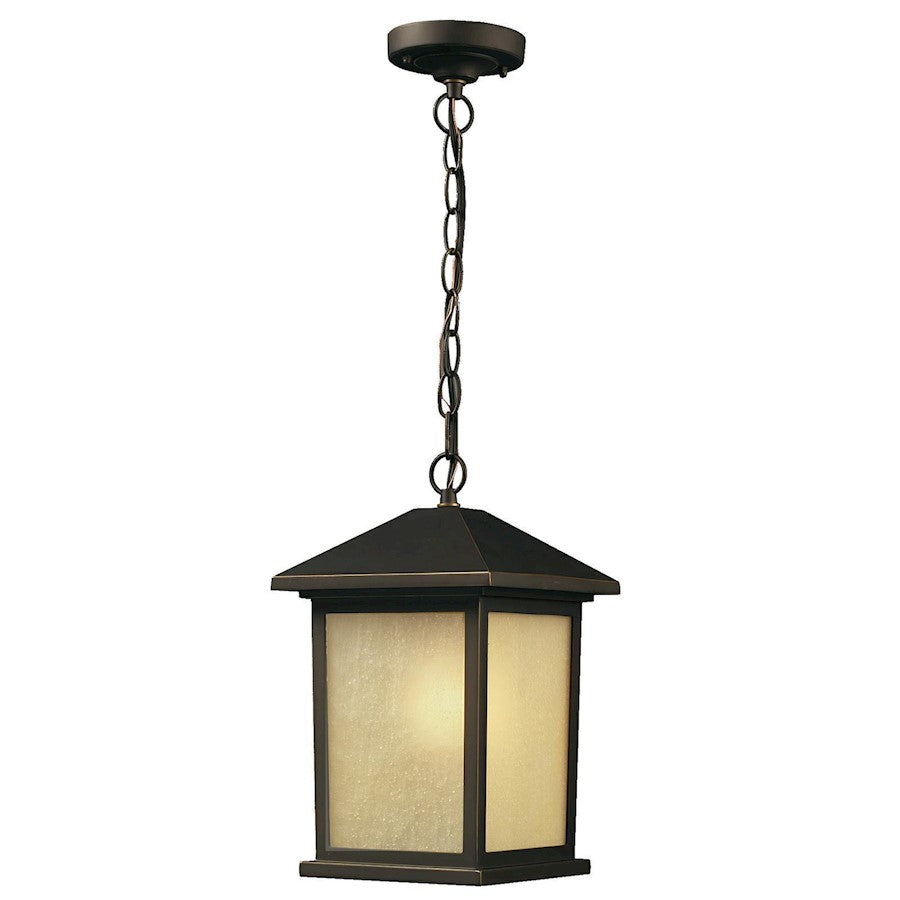 Z-Lite Holbrook Outdoor Chain Light, 8x13.5", Bronze, Tinted Seed - 507CHM-ORB