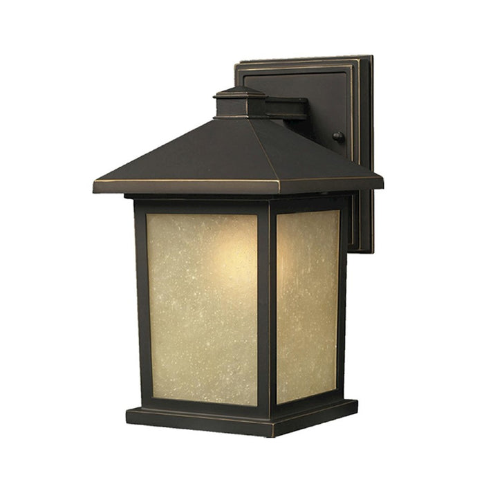 Z-Lite Holbrook Outdoor Wall Light 9.125x8x14", Oil Bronze, Tinted Seed - 507M-ORB