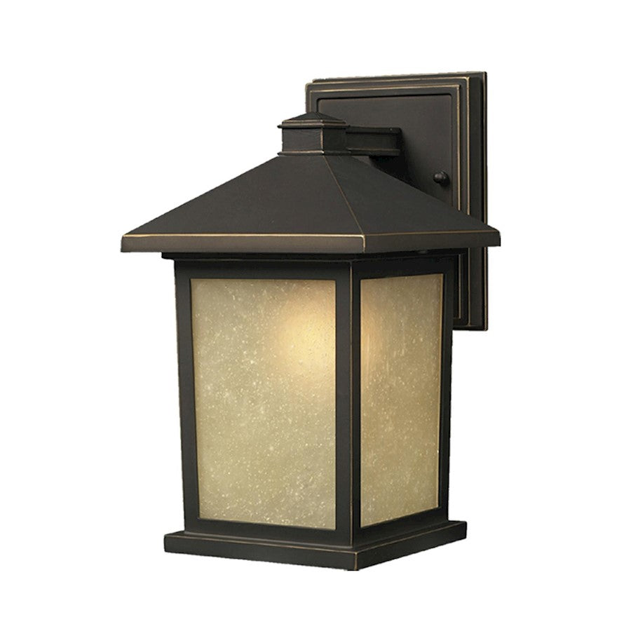 Z-Lite Holbrook Outdoor Wall Light 9.125x8x14", Oil Bronze, Tinted Seed - 507M-ORB