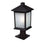 Z-Lite Holbrook 1 Light Outdr Post Mt, 9.5x20.25", Black, White Seed - 507PHB-533PM-BK