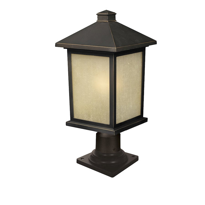 Z-Lite Holbrook 1 Light Outdr Post Mt, 9.5x20.25, Bronze, Tint Seed - 507PHB-533PM-ORB