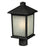 Z-Lite Holbrook Outdoor Post Light, 9.5x18.5", Black, White Seedy - 507PHB-BK