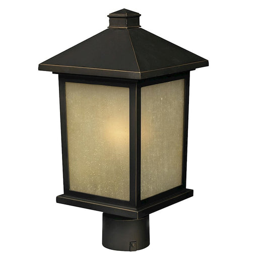 Z-Lite Holbrook Outdoor Post Light 9.5x18.5", Oil Bronze, Tinted Seed - 507PHB-ORB